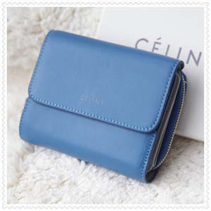CELINEセリーヌ 偽物財布ブルー celine005