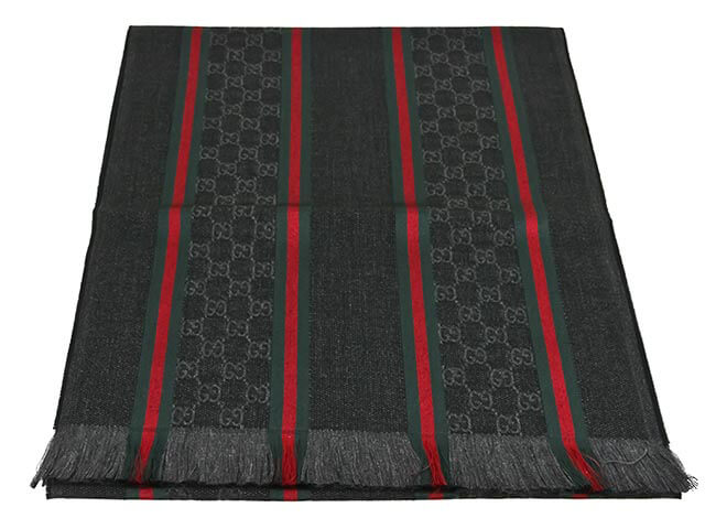 GUCCI GGパターン マフラー グリーン/レッド GUCCI GGパターン マフラー ブラック/グリーン/レッド